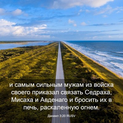 Picture 03 - Даниил 3:20 RUSV - и самым сильным мужам из - Bible Verse Picture