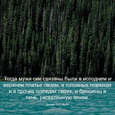 Picture 03 - Даниил 3:21 RUSV - Тогда мужи сии связаны - Bible Verse Picture