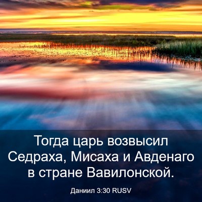 Picture 03 - Даниил 3:30 RUSV - Тогда царь возвысил - Bible Verse Picture