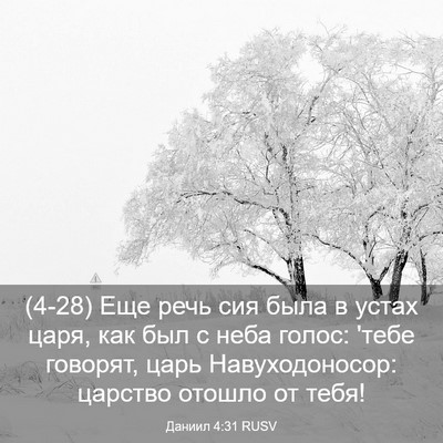 Picture 03 - Даниил 4:31 RUSV - (4-28) Еще речь сия была в - Bible Verse Picture
