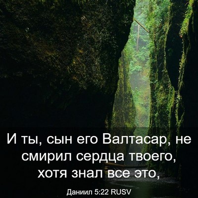 Picture 03 - Даниил 5:22 RUSV - И ты, сын его Валтасар, не - Bible Verse Picture
