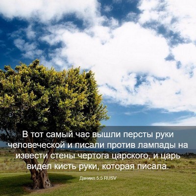 Picture 03 - Даниил 5:5 RUSV - В тот самый час вышли - Bible Verse Picture