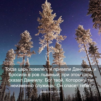 Picture 03 - Даниил 6:16 RUSV - Тогда царь повелел, и - Bible Verse Picture