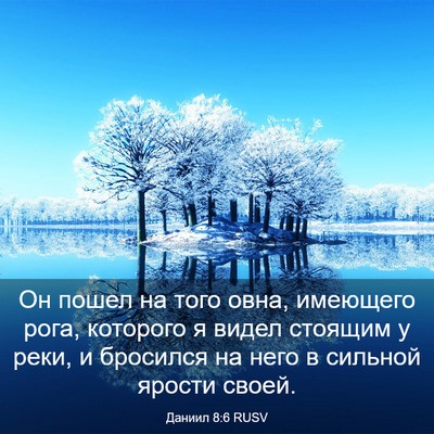 Picture 03 - Даниил 8:6 RUSV - Он пошел на того овна, - Bible Verse Picture