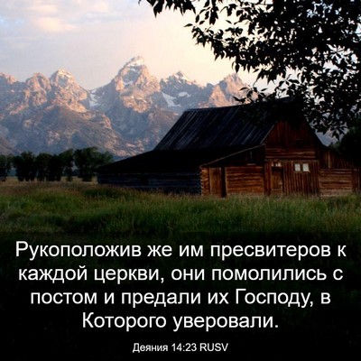 Picture 03 - Деяния 14:23 RUSV - Рукоположив же им - Bible Verse Picture