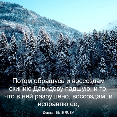 Picture 03 - Деяния 15:16 RUSV - Потом обращусь и воссоздам - Bible Verse Picture