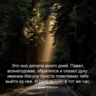 Picture 03 - Деяния 16:18 RUSV - Это она делала много дней. - Bible Verse Picture