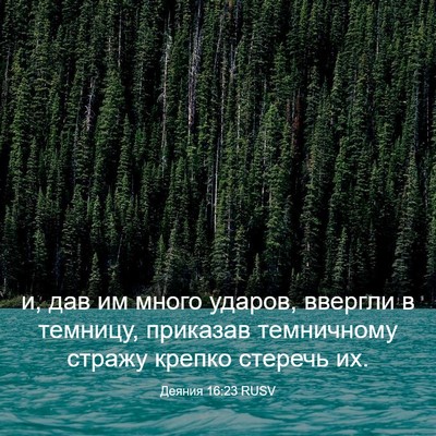 Picture 03 - Деяния 16:23 RUSV - и, дав им много ударов, - Bible Verse Picture