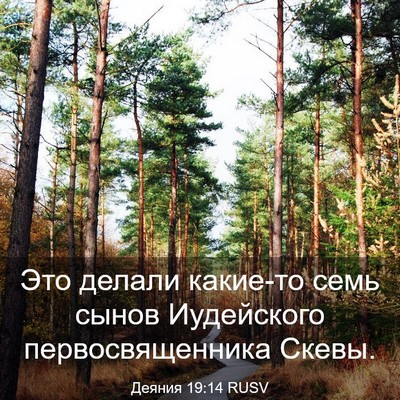 Picture 03 - Деяния 19:14 RUSV - Это делали какие-то семь - Bible Verse Picture