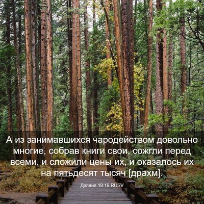 Picture 03 - Деяния 19:19 RUSV - А из занимавшихся - Bible Verse Picture