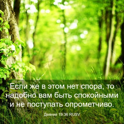 Picture 03 - Деяния 19:36 RUSV - Если же в этом нет спора, то - Bible Verse Picture