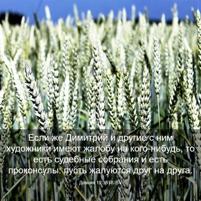 Picture 03 - Деяния 19:38 RUSV - Если же Димитрий и другие с - Bible Verse Picture