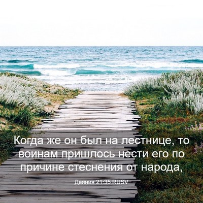 Picture 03 - Деяния 21:35 RUSV - Когда же он был на - Bible Verse Picture