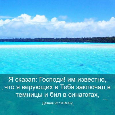 Picture 03 - Деяния 22:19 RUSV - Я сказал: Господи! им - Bible Verse Picture