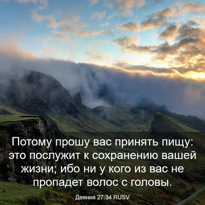 Picture 03 - Деяния 27:34 RUSV - Потому прошу вас принять - Bible Verse Picture