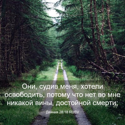 Picture 03 - Деяния 28:18 RUSV - Они, судив меня, хотели - Bible Verse Picture