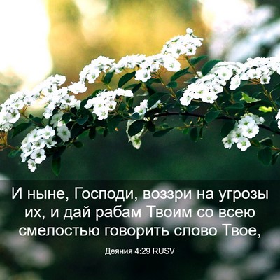 Picture 03 - Деяния 4:29 RUSV - И ныне, Господи, воззри на - Bible Verse Picture