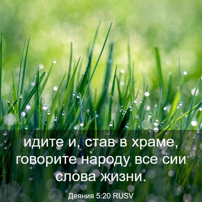 Picture 03 - Деяния 5:20 RUSV - идите и, став в храме, - Bible Verse Picture
