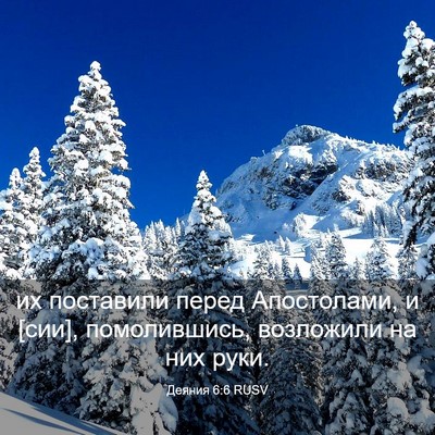 Picture 03 - Деяния 6:6 RUSV - их поставили перед - Bible Verse Picture