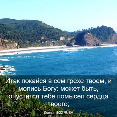 Picture 03 - Деяния 8:22 RUSV - Итак покайся в сем грехе - Bible Verse Picture