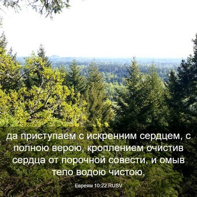 Picture 03 - Евреям 10:22 RUSV - да приступаем с искренним - Bible Verse Picture