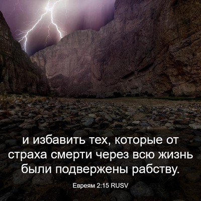 Picture 03 - Евреям 2:15 RUSV - и избавить тех, которые от - Bible Verse Picture