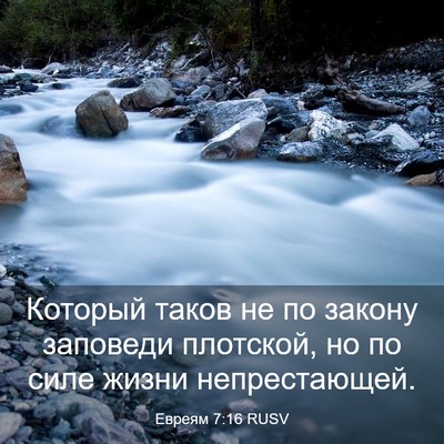 Picture 03 - Евреям 7:16 RUSV - Который таков не по закону - Bible Verse Picture