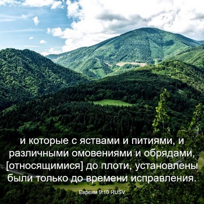 Picture 03 - Евреям 9:10 RUSV - и которые с яствами и - Bible Verse Picture