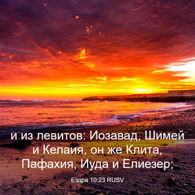 Picture 03 - Ездра 10:23 RUSV - и из левитов: Иозавад, - Bible Verse Picture