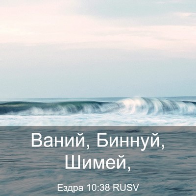 Picture 03 - Ездра 10:38 RUSV - Ваний, Биннуй, - Bible Verse Picture