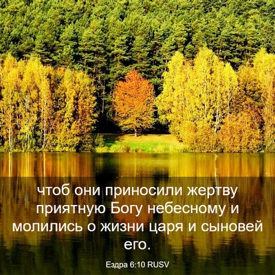 Picture 03 - Ездра 6:10 RUSV - чтоб они приносили жертву - Bible Verse Picture
