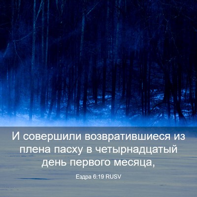 Picture 03 - Ездра 6:19 RUSV - И совершили - Bible Verse Picture
