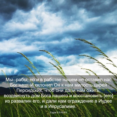 Picture 03 - Ездра 9:9 RUSV - Мы--рабы, но и в рабстве - Bible Verse Picture