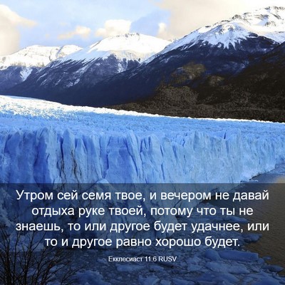 Picture 03 - Екклесиаст 11:6 RUSV - Утром сей семя твое, и - Bible Verse Picture