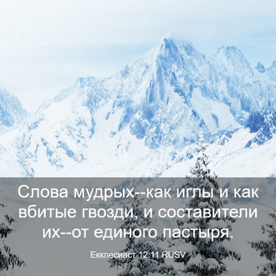 Picture 03 - Екклесиаст 12:11 RUSV - Слова мудрых--как иглы и - Bible Verse Picture