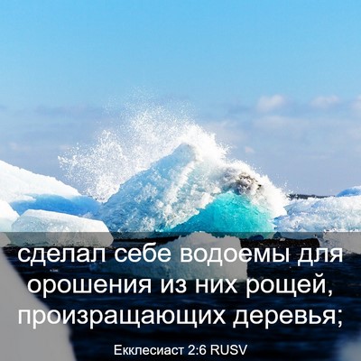 Picture 03 - Екклесиаст 2:6 RUSV - сделал себе водоемы для - Bible Verse Picture