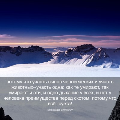 Picture 03 - Екклесиаст 3:19 RUSV - потому что участь сынов - Bible Verse Picture