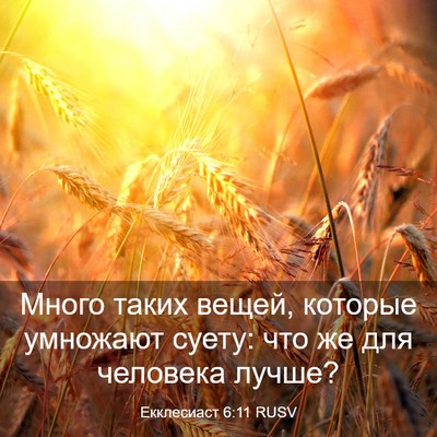 Picture 03 - Екклесиаст 6:11 RUSV - Много таких вещей, которые - Bible Verse Picture