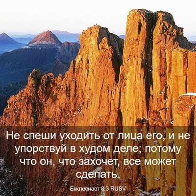 Picture 03 - Екклесиаст 8:3 RUSV - Не спеши уходить от лица - Bible Verse Picture