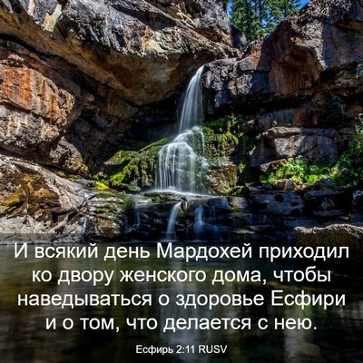 Picture 03 - Есфирь 2:11 RUSV - И всякий день Мардохей - Bible Verse Picture