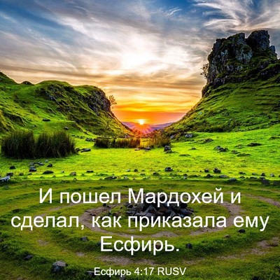 Picture 03 - Есфирь 4:17 RUSV - И пошел Мардохей и сделал, - Bible Verse Picture