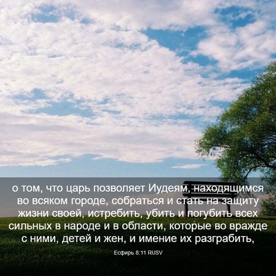 Picture 03 - Есфирь 8:11 RUSV - о том, что царь позволяет - Bible Verse Picture