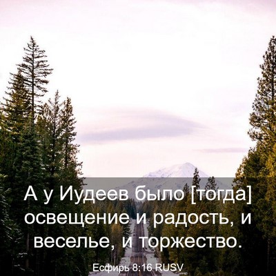 Picture 03 - Есфирь 8:16 RUSV - А у Иудеев было [тогда] - Bible Verse Picture