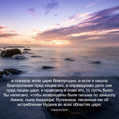 Picture 03 - Есфирь 8:5 RUSV - и сказала: если царю - Bible Verse Picture