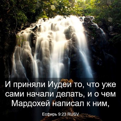 Picture 03 - Есфирь 9:23 RUSV - И приняли Иудеи то, что уже - Bible Verse Picture