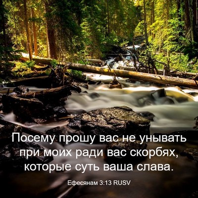Picture 03 - Ефесянам 3:13 RUSV - Посему прошу вас не - Bible Verse Picture