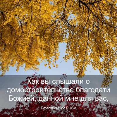 Picture 03 - Ефесянам 3:2 RUSV - Как вы слышали о - Bible Verse Picture