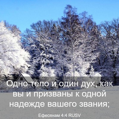 Picture 03 - Ефесянам 4:4 RUSV - Одно тело и один дух, как вы - Bible Verse Picture
