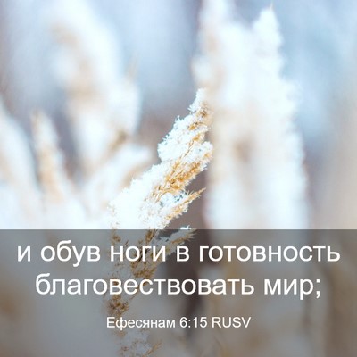 Picture 03 - Ефесянам 6:15 RUSV - и обув ноги в готовность - Bible Verse Picture