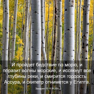 Picture 03 - Захария 10:11 RUSV - И пройдет бедствие по морю, - Bible Verse Picture